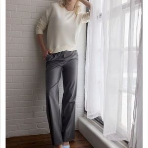 ILTM vegan leather wide leg trouser pants